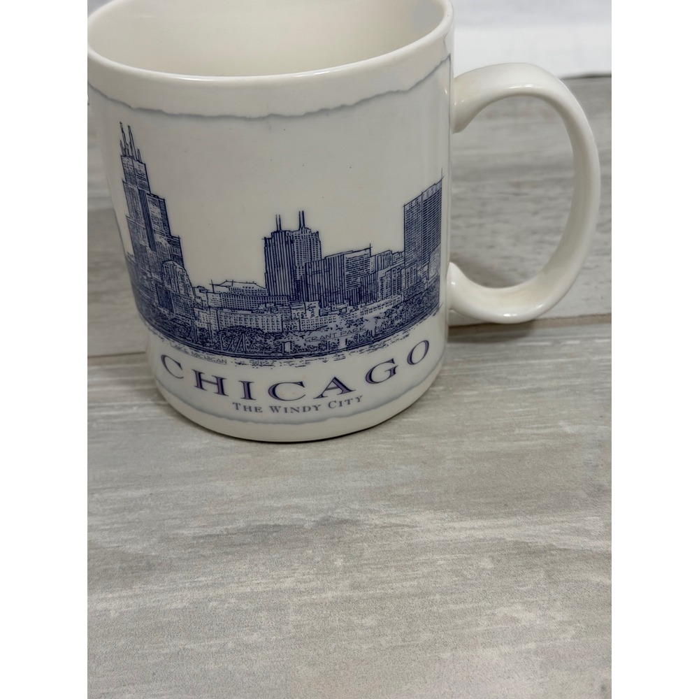 Starbucks Chicago The Windy City Skyline Mug 2007 Architecture Series 18oz Blue - Picture 7 of 7